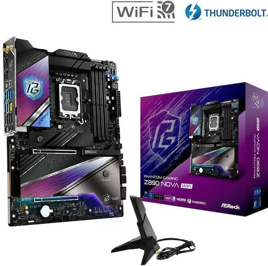 ASRock Phantom Gaming Z890 Nova WiFi Motherboard ATX with Intel 1851 Socket - Image 1