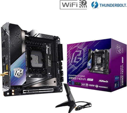 ASRock Phantom Gaming Z890I Nova WiFi Motherboard Mini ITX with Intel 1851 Socket - Image 1