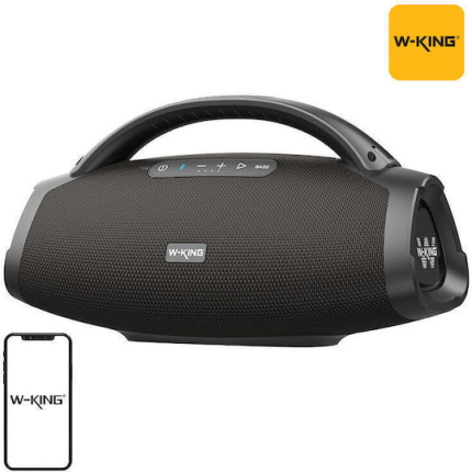 W-King X20 Waterproof Bluetooth Speaker 200W with Battery Life up to 24 hours Black