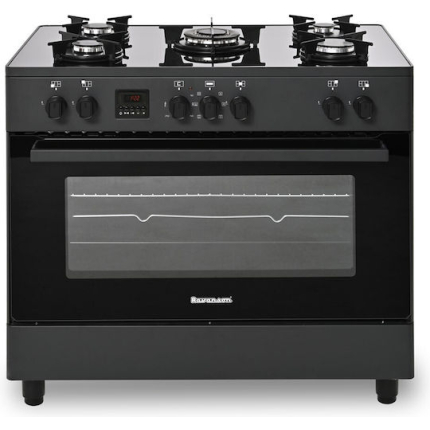 Ravanson Cooker 105lt with Natural Gas Hobs W90cm. Black
