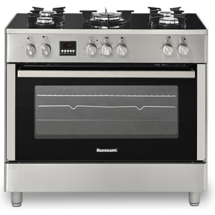 Ravanson Cooker 105lt with Natural Gas Hobs W90cm. Inox