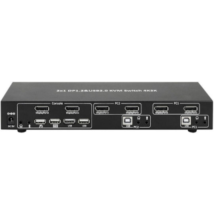 Techly IDATA-DP-KVM2 KVM & Data Switch