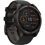 Garmin Fenix 8 Solar Titanium 47mm Waterproof Smartwatch with Heart Rate Monitor (Sapphire, Carbon Grey Dlc Titanium With Black/pebble Grey Silicone Band) - Image 2