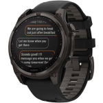 Garmin Fenix 8 Solar Titanium 47mm Waterproof Smartwatch with Heart Rate Monitor (Sapphire, Carbon Grey Dlc Titanium With Black/pebble Grey Silicone Band) - Image 3