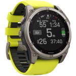 Garmin Fenix 8 Solar Titanium 51mm Waterproof Smartwatch with Heart Rate Monitor (Sapphire, Titanium With Amp Yellow/Graphite Silicone Band) - Image 2