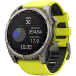 Garmin Fenix 8 Solar Titanium 51mm Waterproof Smartwatch with Heart Rate Monitor (Sapphire, Titanium With Amp Yellow/Graphite Silicone Band) - Image 3