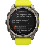 Garmin Fenix 8 Solar Titanium 51mm Waterproof Smartwatch with Heart Rate Monitor (Sapphire, Titanium With Amp Yellow/Graphite Silicone Band) - Image 5