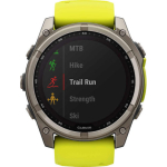Garmin Fenix 8 Solar Titanium 51mm Waterproof Smartwatch with Heart Rate Monitor (Sapphire, Titanium With Amp Yellow/Graphite Silicone Band) - Image 7
