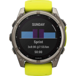 Garmin Fenix 8 Solar Titanium 51mm Waterproof Smartwatch with Heart Rate Monitor (Sapphire, Titanium With Amp Yellow/Graphite Silicone Band) - Image 8