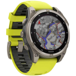 Garmin Fenix 8 Solar Titanium 47mm Waterproof Smartwatch with Heart Rate Monitor (Sapphire, Titanium With Amp Yellow/Graphite Silicone Band) - Image 2