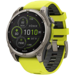 Garmin Fenix 8 Solar Titanium 47mm Waterproof Smartwatch with Heart Rate Monitor (Sapphire, Titanium With Amp Yellow/Graphite Silicone Band) - Image 3