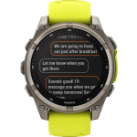Garmin Fenix 8 Solar Titanium 47mm Waterproof Smartwatch with Heart Rate Monitor (Sapphire, Titanium With Amp Yellow/Graphite Silicone Band) - Image 5