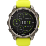 Garmin Fenix 8 Solar Titanium 47mm Waterproof Smartwatch with Heart Rate Monitor (Sapphire, Titanium With Amp Yellow/Graphite Silicone Band) - Image 8