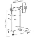 Techly 366990 TV Mount Floor up to 100" - Image 4
