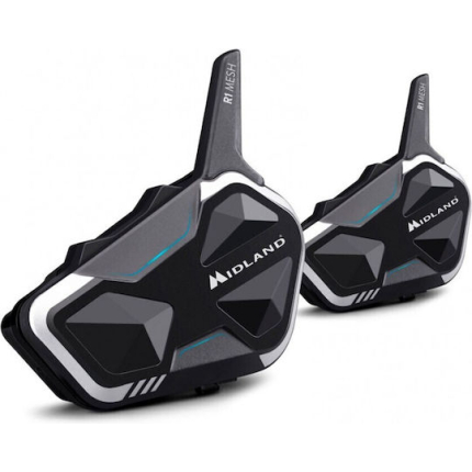 Midland R1 Mesh Twin Dual Intercom for Motorcycle Helmet with Bluetooth