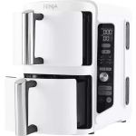 Ninja Double Stack XL Air Fryer with Double Detachable Bucket 9.5lt White - Image 3