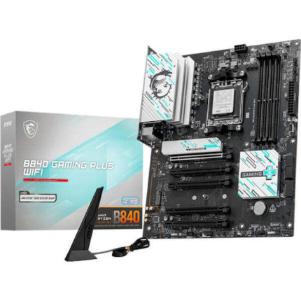 MSI B840M Gaming Plus WIFI6E Motherboard Micro ATX with AMD AM5 Socket