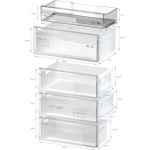 Bosch Fridge-Freezer 440lt Total NoFrost H203xW70xD66.7cm Inox KGN492IDF - Image 4