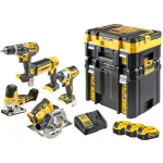 DEWALT DCK500P3T Σετ Δισκοπρίονο, Δραπανοκατσάβιδο, Παλμικό Κατσαβίδι, Σέγα & Φακός Brushless 18V με 3 Μπαταρίες 5Ah και Θήκη - Image 3