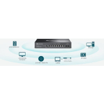TP-LINK SG3210X-M2 Managed L2 Switch with 8 Ethernet Ports and 2 SFP Ports - Image 5