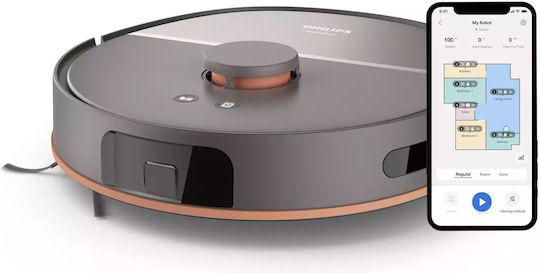 Philips HomeRun 5000 Robot Vacuum Cleaner with Sensors & Mapping and Suction Power 10000Pa Gray - Image 1