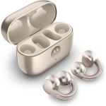 Motorola Moto Buds Loop Bluetooth Handsfree Earphones with Sweat Resistance and Charging Case Beige - Image 2