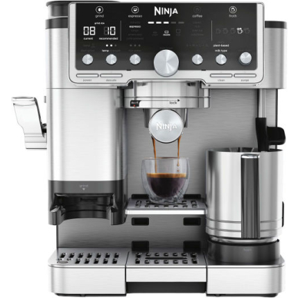 Ninja Automatic Espresso Machine 1650W Pressure 15bar for Cappuccino with Grinder Brown ES701EU