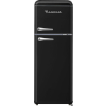 Ravanson Double Door Refrigerator 208lt H147xW54.5xD58.5cm Black LKK-210RB