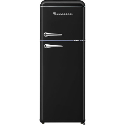 Ravanson Double Door Refrigerator 208lt H147xW54.5xD58.5cm Black LKK-210RB
