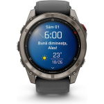 Garmin Fenix 8 Pro Titanium 51mm Αδιάβροχο Smartwatch με eSIM και Παλμογράφο (Graphite/Black Silicone) - Image 8