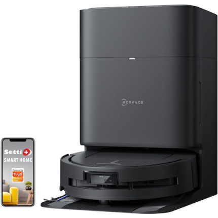 Ecovacs DEEBOT T80 Omni Robot Vacuum Cleaner with Laser Mapping & 18000Pa Suction Power Black