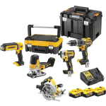 DEWALT DCK500P3T Σετ Δισκοπρίονο, Δραπανοκατσάβιδο, Παλμικό Κατσαβίδι, Σέγα & Φακός Brushless 18V με 3 Μπαταρίες 5Ah και Θήκη - Image 4