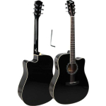 V-tone Semi-Acoustic Guitar Cutaway Black / Spruce