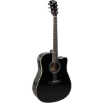 V-tone Semi-Acoustic Guitar Cutaway Black / Spruce - Image 3