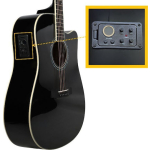 V-tone Semi-Acoustic Guitar Cutaway Black / Spruce - Image 4