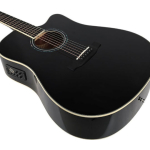 V-tone Semi-Acoustic Guitar Cutaway Black / Spruce - Image 7