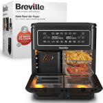 Breville Air Fryer with Double Detachable Bucket 11lt Black 2085267 - Image 4
