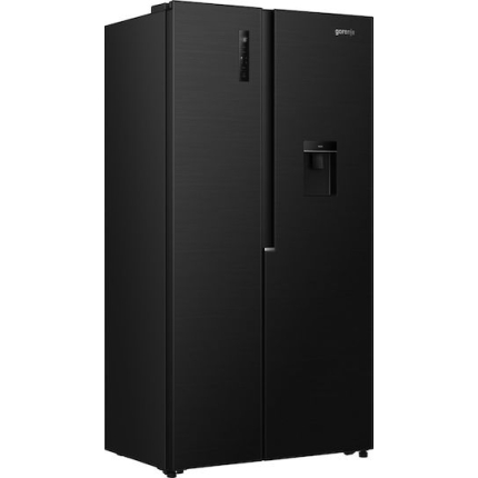 Gorenje Side-by-Side Refrigerator 541lt Total NoFrost H178.6xW91.1xD61.5cm Black Hzf55082 G400