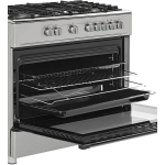 Ravanson Chef Modern Stove 110lt with Gas Cooktop P90cm Inox - Image 6