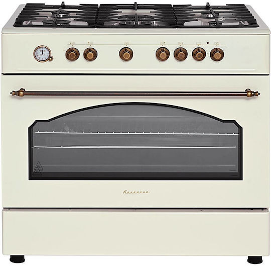 Ravanson Cooker 110lt W90cm. Cream - Image 1