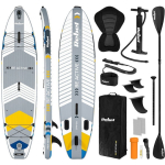 Rebel Inflatable SUP Board with Length 3.35m Gray - Image 2