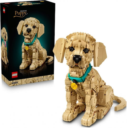 LEGO Icons Golden Retriever Puppy for 18+ Years 2102 Pieces - Image 1