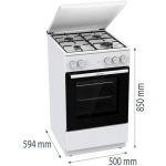 Gorenje Gas Cooker 70lt W50cm. White - Image 3