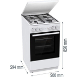 Gorenje Gas Cooker 68lt W50cm. White - Image 5