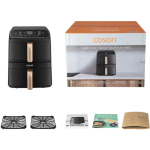 Cosori Air Fryer With Double Removable Container 8.6lt Black 1391504 - Image 3