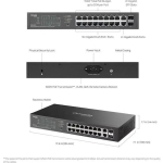 TP-LINK Omada ES220GP Managed PoE+ Switch with 18 Gigabit (1Gbps) Ethernet Ports and 2 SFP Ports - Image 8