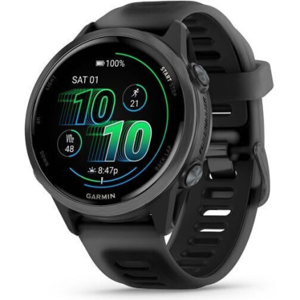 Garmin Forerunner 570 Aluminium 42mm Αδιάβροχο Smartwatch με Παλμογράφο (Slate Gray Aluminum with Translucent Black/Black Band)