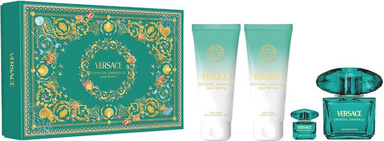 Versace Crystal Emerald Women's Fragrance Set with Eau de Parfum and Shower Gel 4 Pieces - Image 1