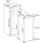MPM Built-in Single Door Refrigerator 181lt H123xW54xD54cm White MPM-185-CJI-18 - Image 3