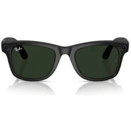 Ray Ban Wayfarer Matte Black, Transitions Clear To Graphite Green Smart Glasses Μαύρα